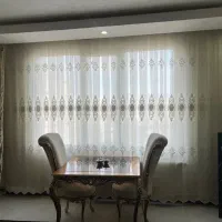 پرده پذیرایی همراه دستک گل برجسته ترک