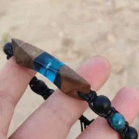 دستبندوگردن بندچوبی رزینی