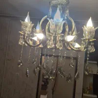 لوستر ۵ شاخه استیل طلایی