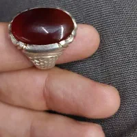 انگشتر آنتیک عقیق کرزی(سرخ) شرط یمانی
