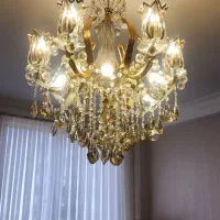 لوستر ۶ شاخه کریستال در حد نو