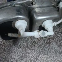 سینک دو لگنه با شیر
