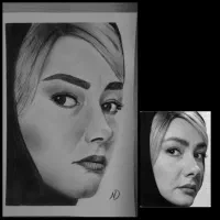 تابلو نقاشی سیاهقلم، رنگ روغن ...|تابلو، نقاشی، عکس|کرمان, |دیوار