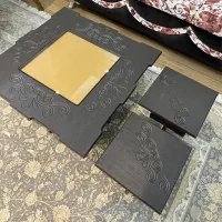 فروش فوری کاناپه سه نفره بامیز جلو مبلی ومیز عسلی|مبلمان خانگی و میز عسلی|فومن, |دیوار