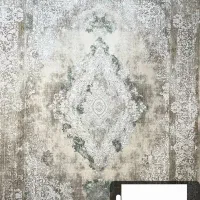 فرش ترنج دار سبز ۱۲۰۰ شانه