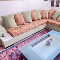 مبل ال بدون میز (قیمت میز جداگانه )