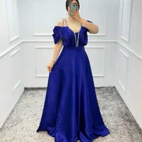 لباس مجلسی ماکسی کمربند دار الگانس کد 1010