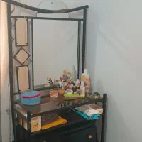 تخت دونفره ی فلزی با تشکر دراور