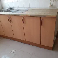 کابینت ام دی اف بدنه فلز  به همراه سینک و هود|آب‌چکان و نظم‌دهنده ظروف|اراک, |دیوار