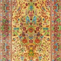 قالیچه ابریشم ۳ متری قم مارک دار