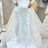 لباس عروس تمام دانتل فرانسوی سایز ۴۰-۴۴|لباس|پاکدشت, پاکدشت (مامازند)|دیوار