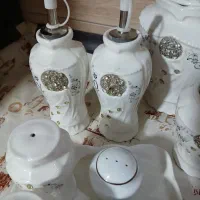 جا ادویه ای کامل با نمکدان و جا آبلیمویی|ظروف سرو و پذیرایی|شاهینشهر, عطار|دیوار