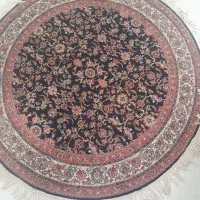 فرش گرد سورمه ای 3 متری