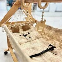 ننی گهواره نوزاد سنتی مدل کلبه چوبی|تخت و صندلی بچه|شیراز, سرو|دیوار