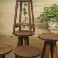 چهارپایه چوبی گلدان ۵۰سانتی و۴۰ سانتی ۵عدد