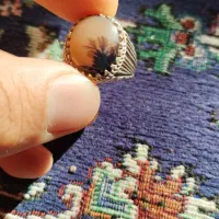 انگشتر باباقوری سرخ شجر زبرجد گارنت خط ضابطی|جواهرات|کرمان, |دیوار