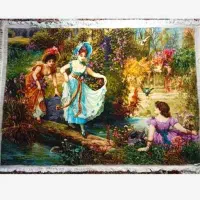 تابلو فرش دستباف نفیس(گردش در قصر)