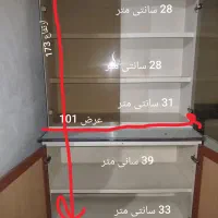 کمد فلزی بالا بوفه پایین دو در