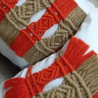 کوسن مکرومه|صنایع دستی و سایر لوازم تزئینی|اراک, |دیوار