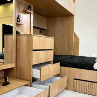 تخت خواب دوطبقه مدل قصر کوچک|تخت و سرویس خواب|تبریز, |دیوار