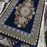 یک جفت پشتی دستبافت سرمه ای رنگ کاشان|پشتی|تهران, آرژانتین|دیوار