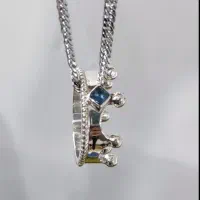 حلقه فوق کلکسیونی تک دستساز طرح تاج و دستبند نقره|جواهرات|ایلام, |دیوار