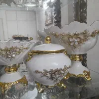 ظرف پذیرایی سه تیکه نگین دار