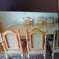 میز و صندلی نهار خوری طلایی