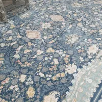 فرش کاخ 1500شانه 4تا 9متری چهار تخته ابی فیروزه ای