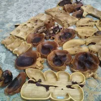 چوبی دست ساز آجیل خوری میوه خوری|صنایع دستی و سایر لوازم تزئینی|بم, |دیوار