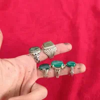 انگشتر نقره عقیق سبز یشم جید|جواهرات|کرج, اصفهانی‌ها|دیوار