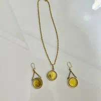 طلا ست زنجیر و گوشواره