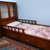تخت تمام چوب کودک و نوجوان + دکور جادار