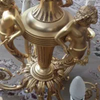 لوستر برنجی آب طلا|لوستر و چراغ آویز|تهران, حر|دیوار