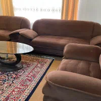 مبل ۷ نفره همراه میز جلو مبلی و عسلی|مبلمان خانگی و میز عسلی|کیاشهر, |دیوار
