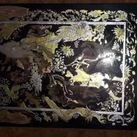 قاب طلا کوب یا ضامن آهو اثر استاد فرشچیان