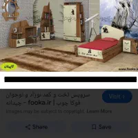 سیسمونی و سرویس تخت و کمد چوبی کودک