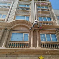 پیچ رولپلاک نما،رنگ نما باطناب بدون داربست،نماشویی|خدمات پیشه و مهارت|مشهد, عبادی|دیوار