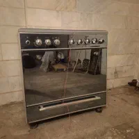 گاز فر دار  جوجه گردان کوکی پز دی استیل پنج شعله