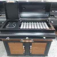 باربیکیو کابینت دار پلوپز دار BBQ گاز ذغال ۱متر