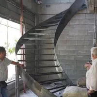 ساخت و نصب جوشکاری پله مارپیچ تک محور کنسولی معلق|خدمات پیشه و مهارت|بندرعباس, |دیوار