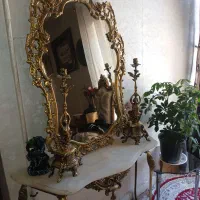 اینه شمعدان برنزی