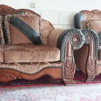 ست مبل تمام چوب گردو سلطنتی کلاسیک