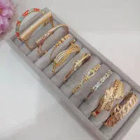 ست دستبند و انگشتر و دستبند تک  استیل