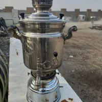 سماوار گازی برنجی تمیز وسالم در حد نو ۷ کیلو