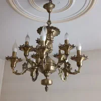 لوستر برنج پنج شاخه سالم|لوستر و چراغ آویز|تهران, شکیبا|دیوار