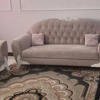 مبل ۷نفره طوسی صورتی