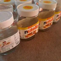 ۶۰ عدد شیشه نوتلا بزرگ اصلی تمیز با لیبل ferrerro