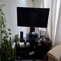 میز تلویزیون تمام شیشه فرانسوی (نشکن و برند)