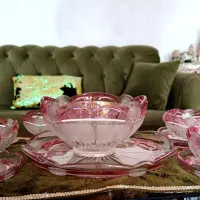 سرویس کامل 38 تیکه سوگا ژاپن حاشیه صورتی ژاپن|ظروف سرو و پذیرایی|تهران, طیب|دیوار